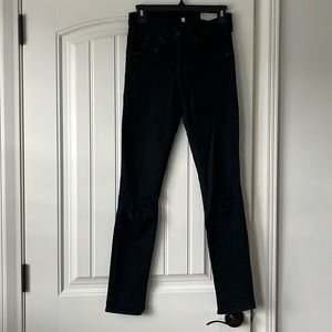 Rag & bone jeans high rise skinny very dark blue navy blue size 25